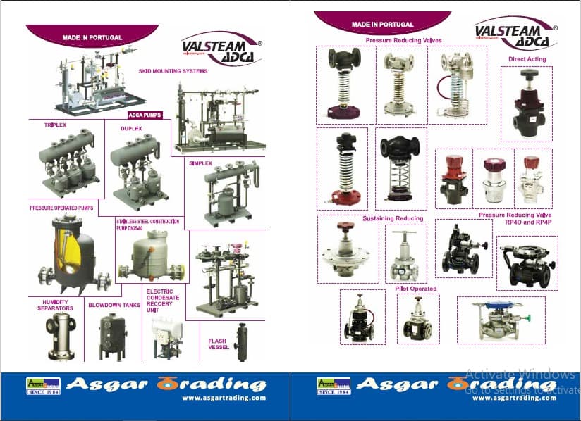 Asgar Trading catalogue page 7 — valves & steam traps